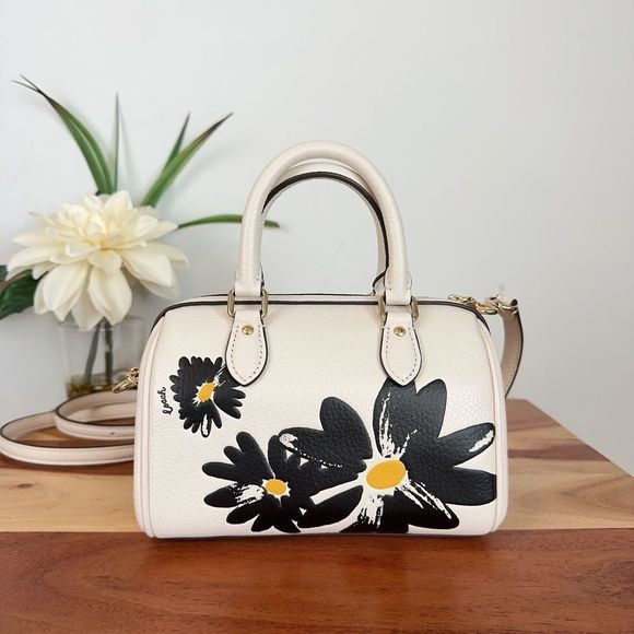 NWT Coach Mini Rowan Crossbody Bag With Floral Print - Picture 4 of 9